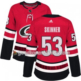 Carolina Hurricanes Jeff Skinner 53 Adidas 2017-2018 Rood Authentic Shirt - Dames